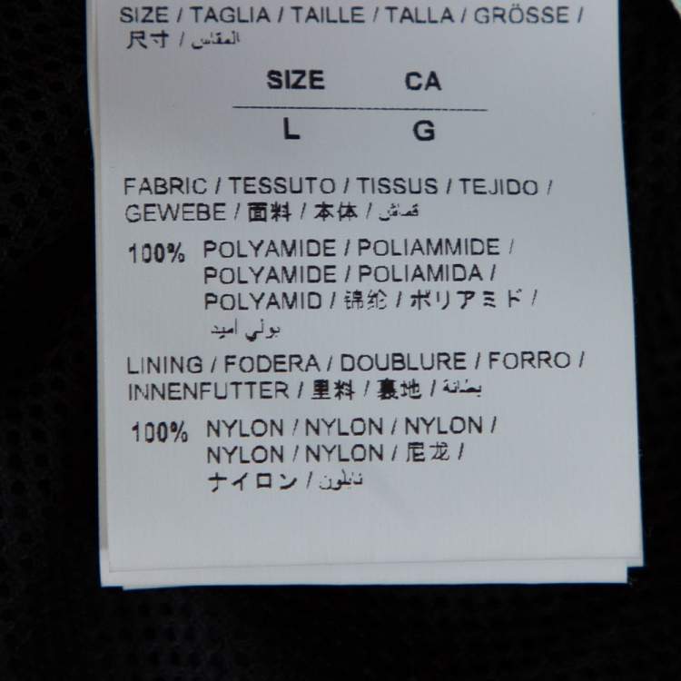 Pre Owned Off-White Black Logo Detail Zip Front Track Jacket L