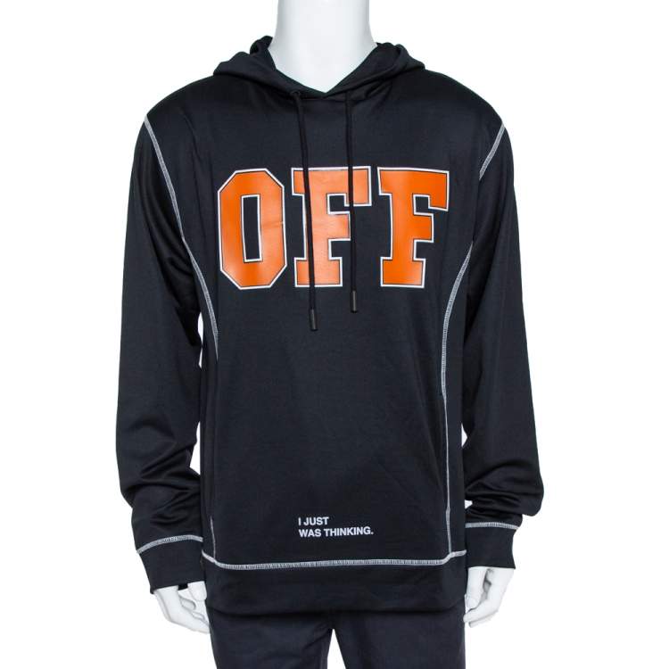 Off-White Black 'I just was thinking' Print Hoodie XL Off-White |