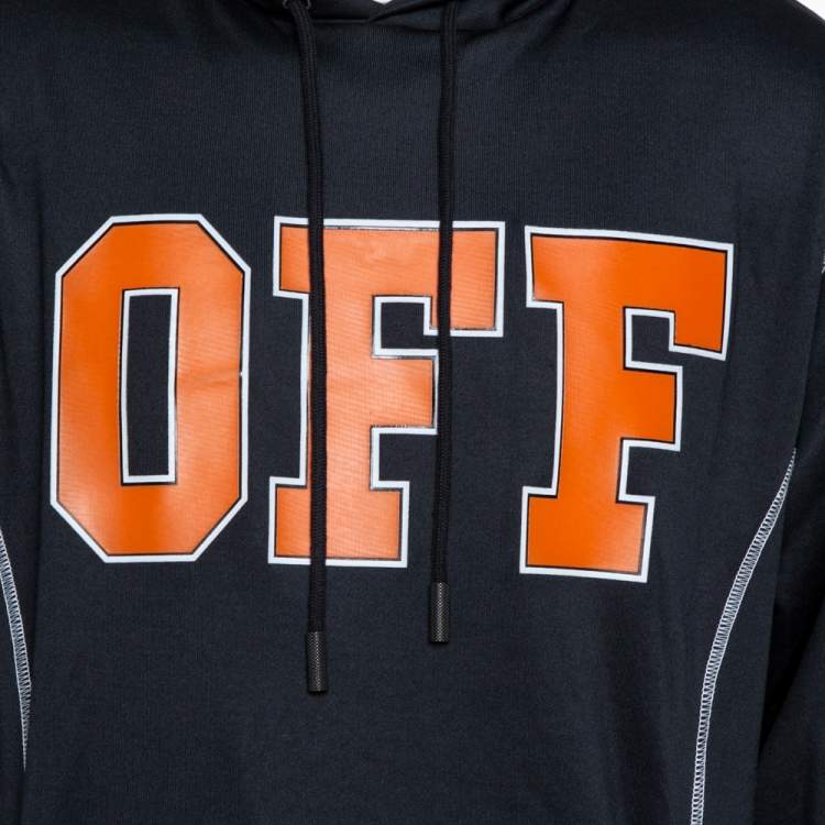 Pre Owned Off-White Black  'I just was thinking' Print Hoodie XL