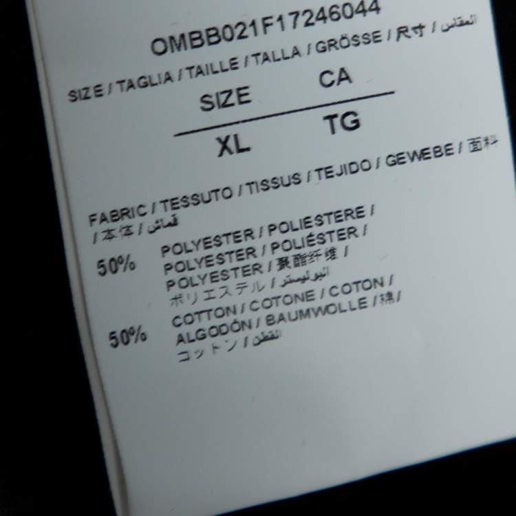 Pre Owned Off-White Black  'I just was thinking' Print Hoodie XL