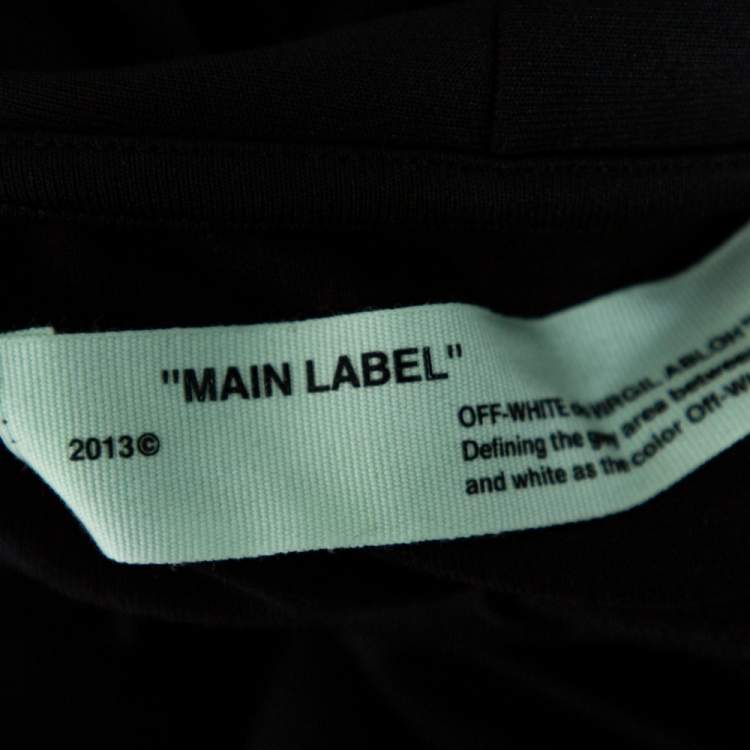 Pre Owned Off-White Black  'I just was thinking' Print Hoodie XL