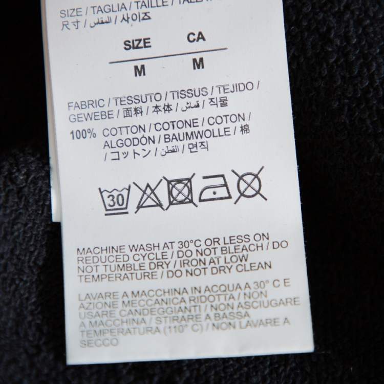 Pre Owned Off-White X Undercover Black Logo Printed Cotton Hoodie M