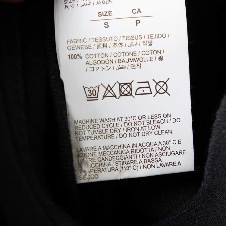 Pre Owned Off-White Black Cotton Diag Thermo Crewneck Sweatshirt S