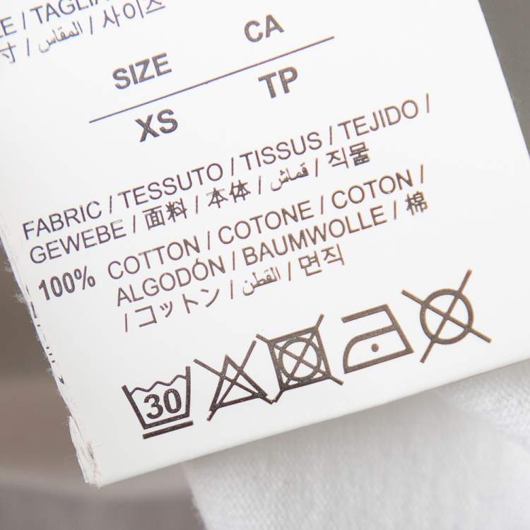 Pre Owned Off-White White Cotton Arachno Arrow Printed Crewneck Oversized T-Shirt XS