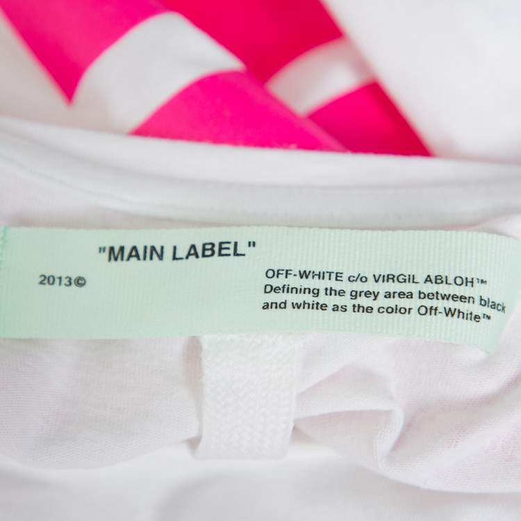 Pre Owned Off-White White Simpsons Bart Embroidered Cotton Crewneck T-Shirt XL