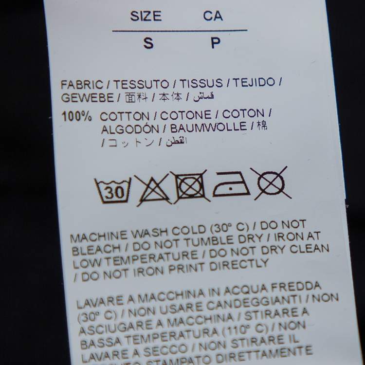 Pre Owned Off-White Black Cotton Temperature Logo Printed Oversized Crewneck Sweatshirt S