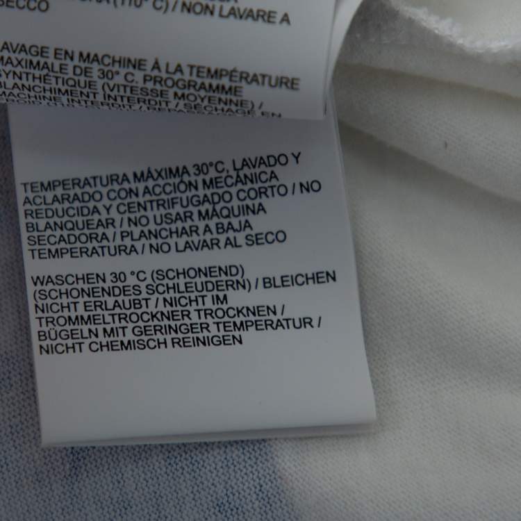 Pre Owned Off White Cotton Fence Oversized Crew Neck T-Shirt M