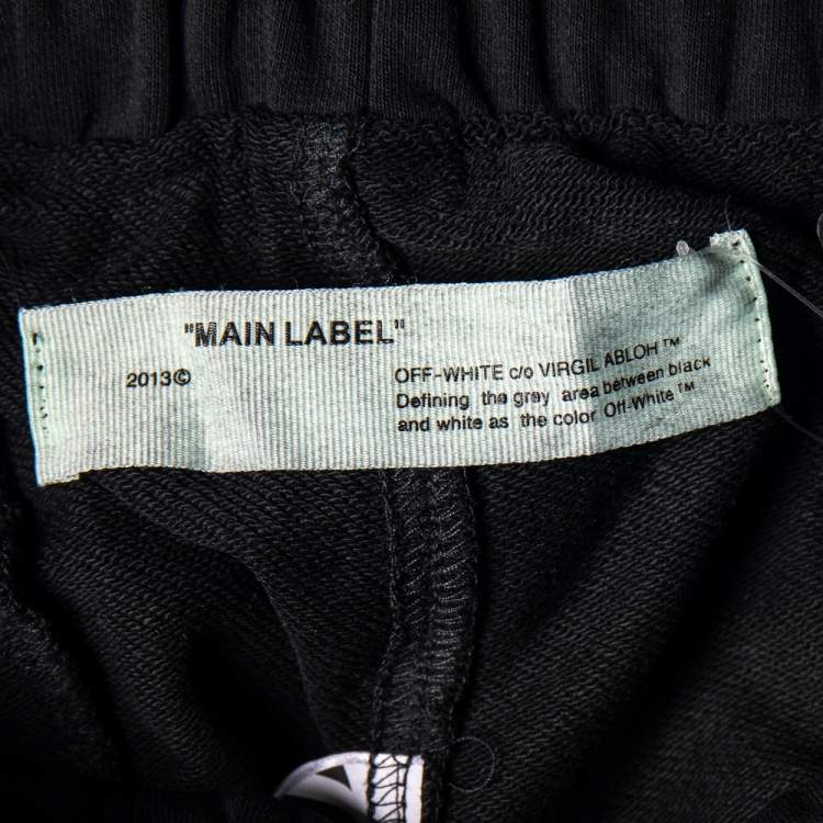 Pre Owned Off-White Black Printed Jersey Caravaggio Lounge Joggers M 
