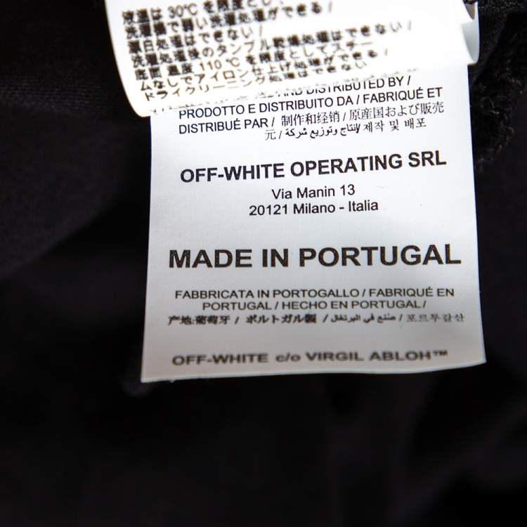 Pre Owned Off-White Black Knit Wizard & Cat Print Relaxed Fit Crewneck Sweatshirt L