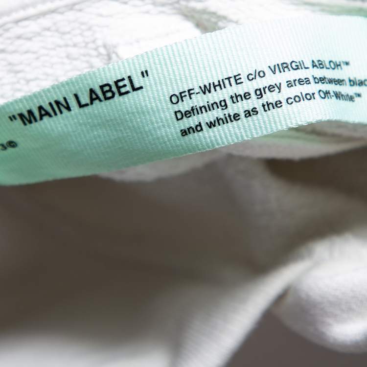 Pre Owned Off-White Ivory Cotton Logo Print Hooded Sweatshirt L