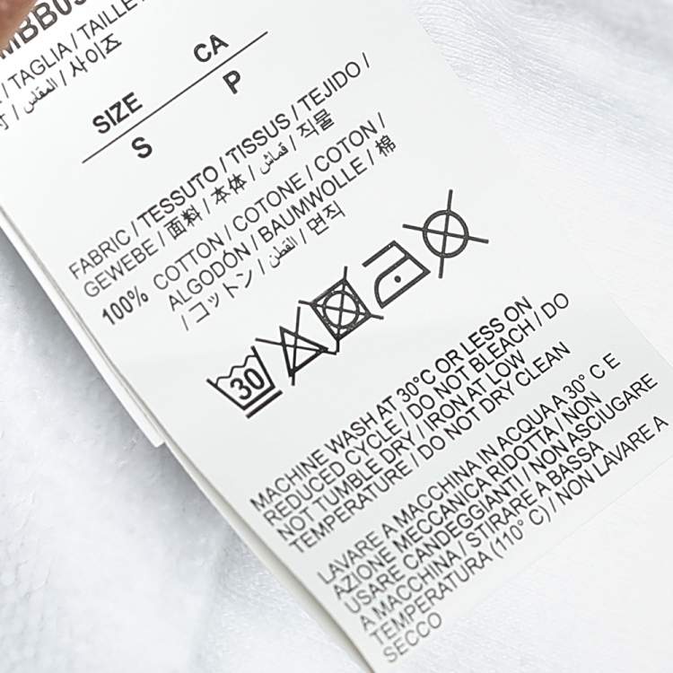 Pre Owned Off-White White Logo Print Cotton Long Sleeve Oversized Hoodie S