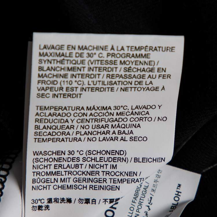 Pre Owned Off-White Black Logo Printed Cotton Short Sleeve T-Shirt S