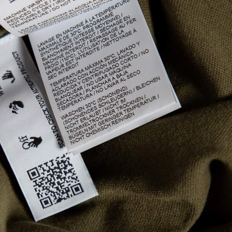 Pre Owned Off-White Green Negative Arrow Print Cotton Short Sleeve T-Shirt L