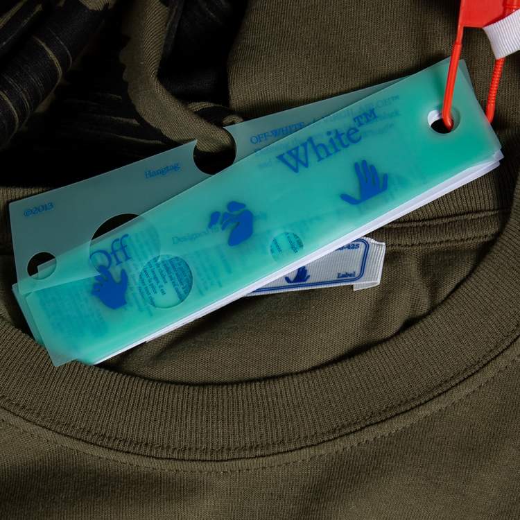 Pre Owned Off-White Green Negative Arrow Print Cotton Short Sleeve T-Shirt L