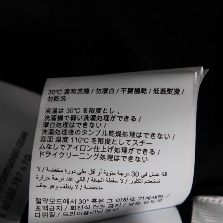 Pre Owned Off-White Black Cotton  Allover Logo Printed Oversized T-Shirt S