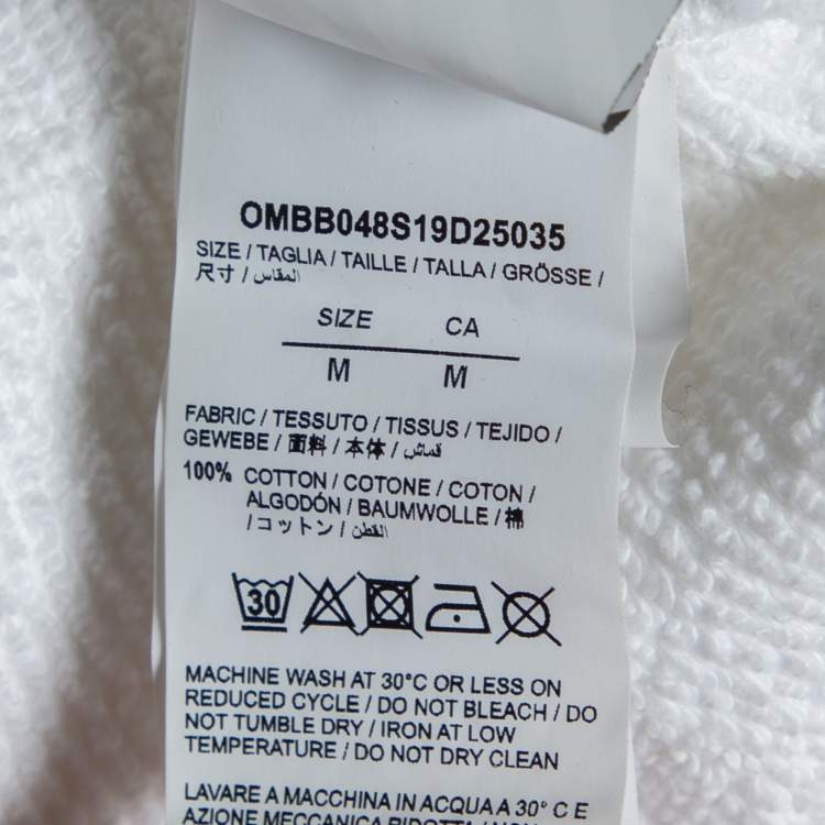 Pre Owned Off-White White Cotton Bart Simpson Teenager Hoodie M