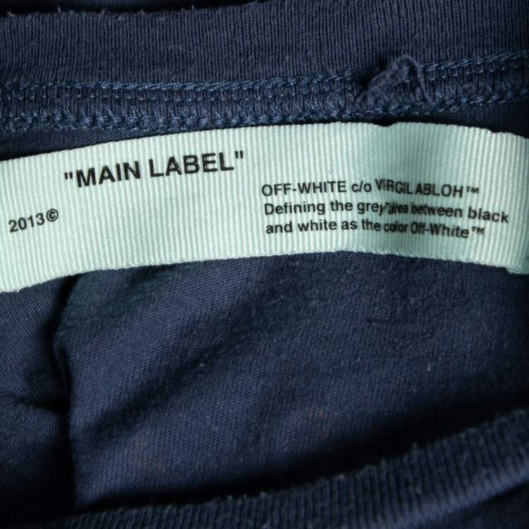 Pre Owned Off-White Blue 1863 Impressionism Print Cotton Short Sleeve T-Shirt M 