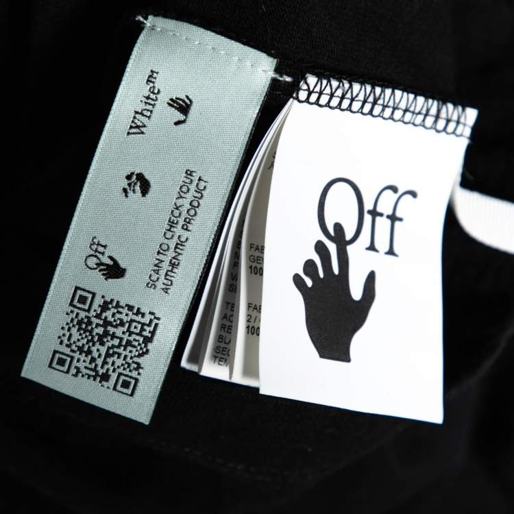 Pre Owned Off-White Black Cotton Free Wizard Layered Long Sleeve Hoodie M
