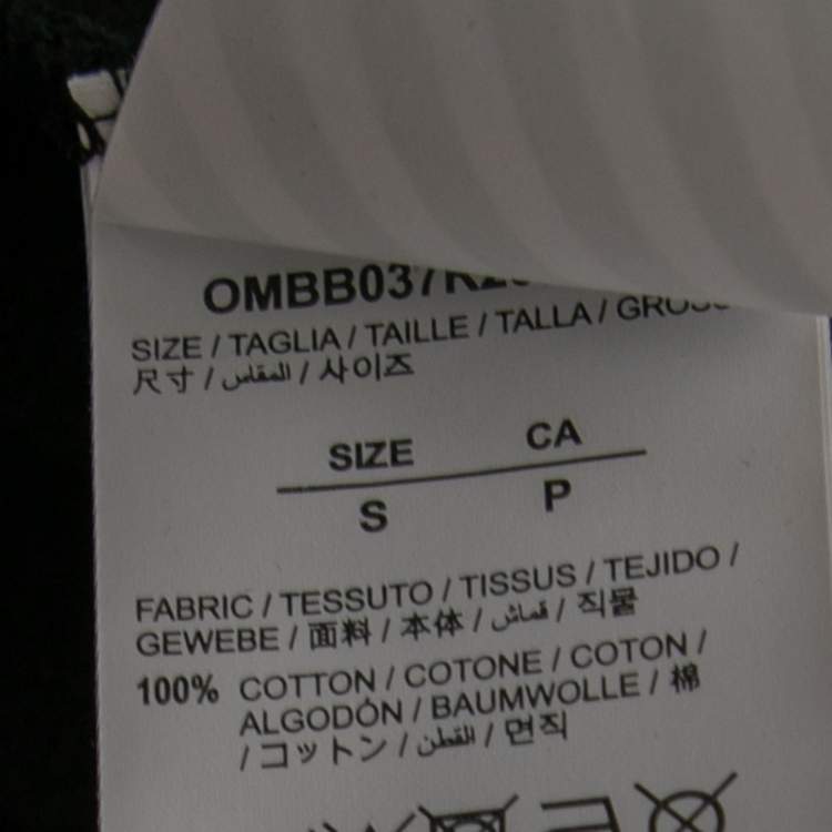 مملوكة مسبقًا Off-White Black Cotton Logo Arrows Printed Hoodie S