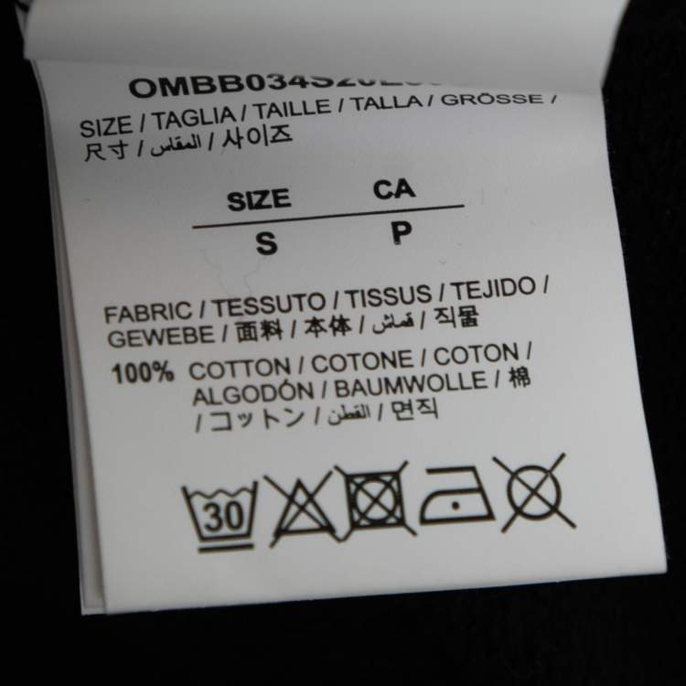 Pre Owned Off-White Black Fence Arrows Printed Cotton Hoodie S