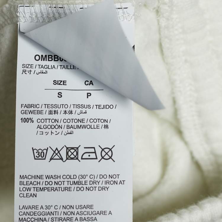 Pre Owned Off-White Off White Statue of Liberty Print Cotton Hooded Sweatshirt S