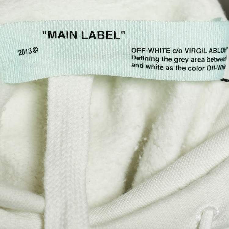 Pre Owned Off-White Off White Statue of Liberty Print Cotton Hooded Sweatshirt S