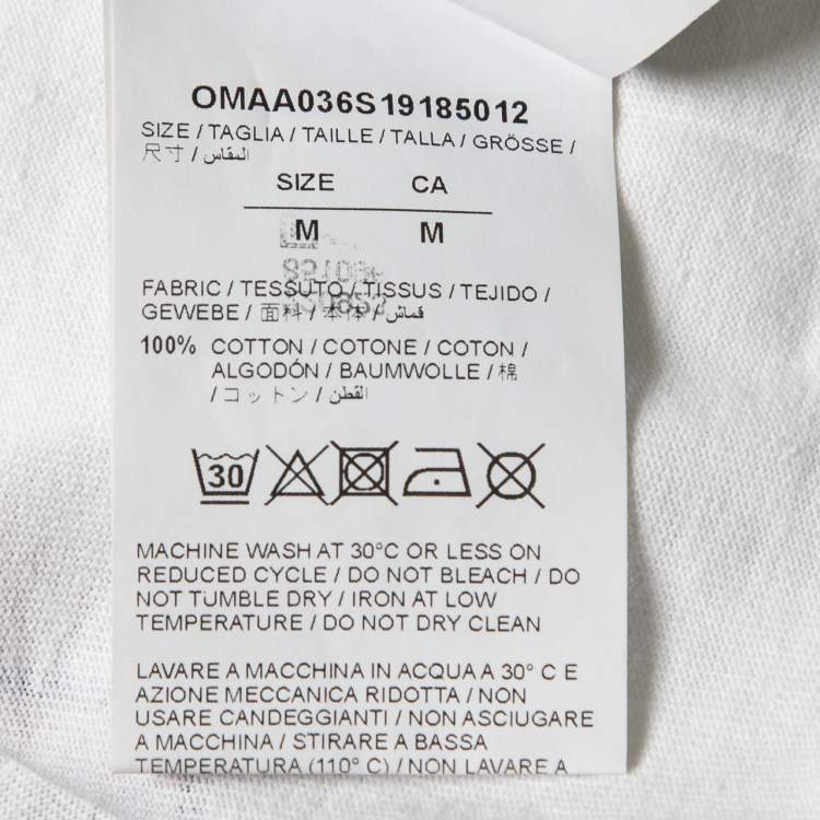 Pre Owned Off-White 2/5 Dondi Print White Cotton T-Shirt M