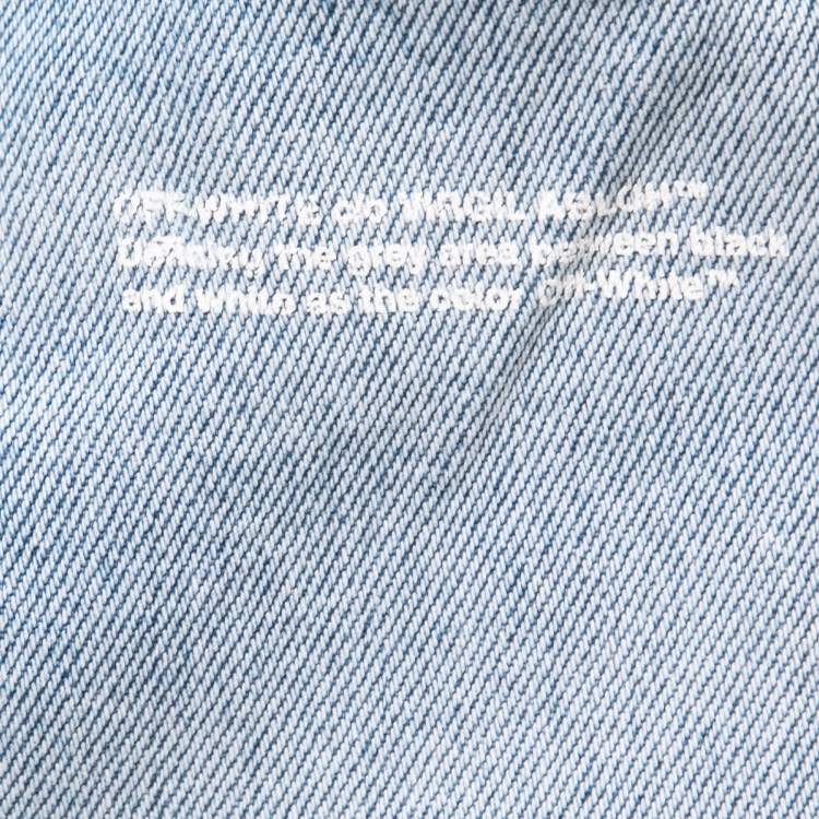 Pre Owned Off-White Light Blue Distressed Denim Jeans S Waist 31"
