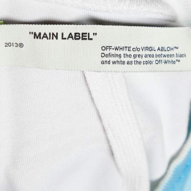 Pre Owned Off-White  Blue Mykonos Terry Cotton T-Shirt M