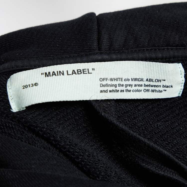 Pre Owned Off-White Black "99" Impressionism Printed Cototn Knit Hoodie XXS