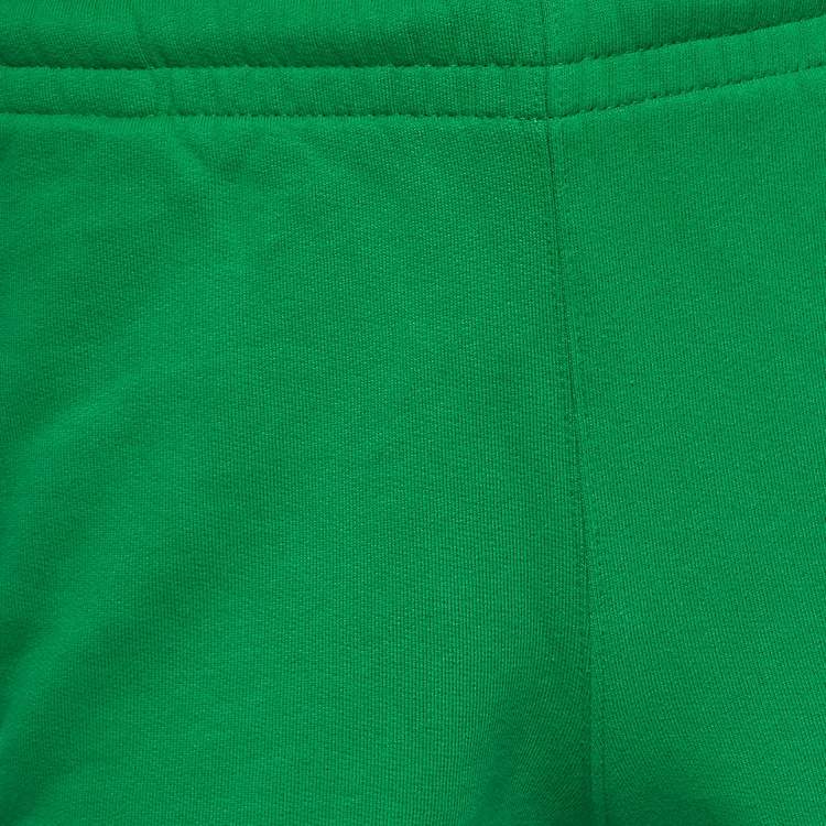 Pre Owned Off-White Green Cotton Printed Bermuda Shorts XS