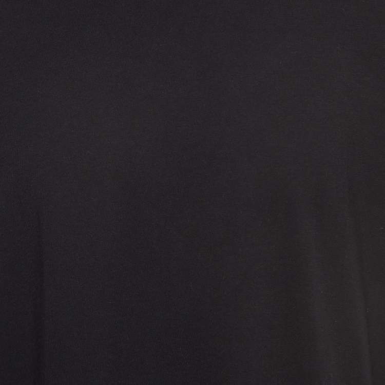 مملوكة مسبقًا Off-White Black Embroidered Cotton Crew Neck T-Shirt XS