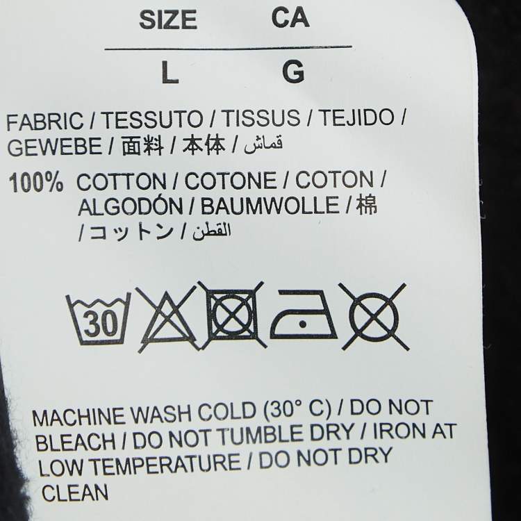 مملوكة مسبقًا Off-White Black Logo Print Cotton knit Zip Front Hooded Jacket L