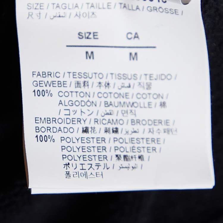 Pre Owned Off-White Black Cotton Universal Key Embroidered Hoodie M