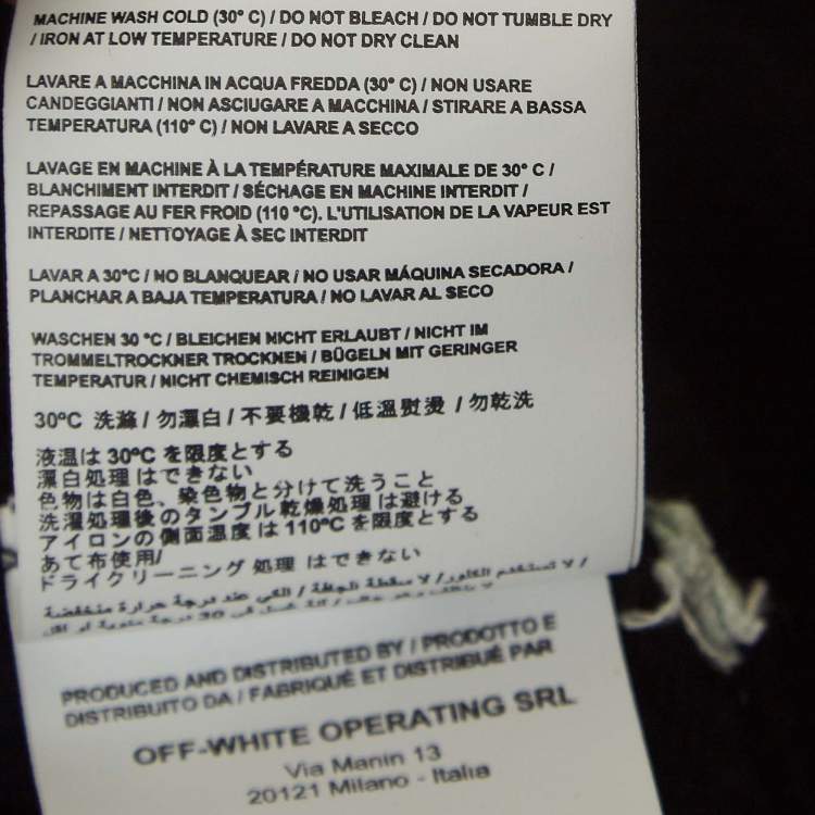 Pre Owned Off-White Black Galaxy Brushed Cotton Zip-Up Hoodie S