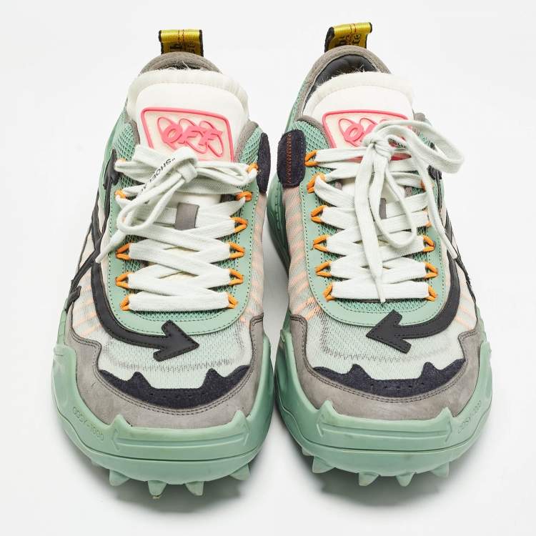 Pre Owned Off-White Multicolor Mesh and Nubuck Leather Odsy-1000 Sneakers Size 42