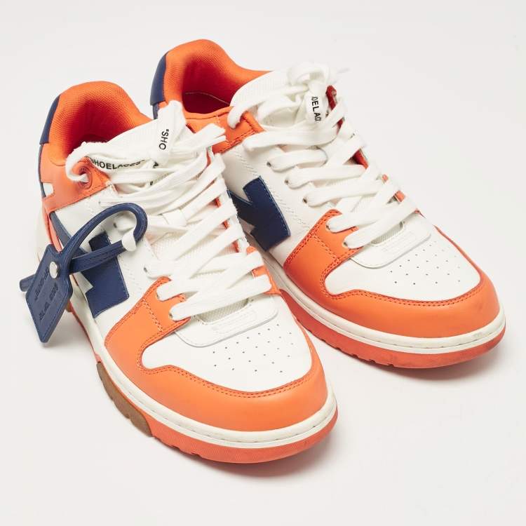 Pre Owned Off-White Multicolor Leather Out Of Office Lace Up Sneakers Size 42