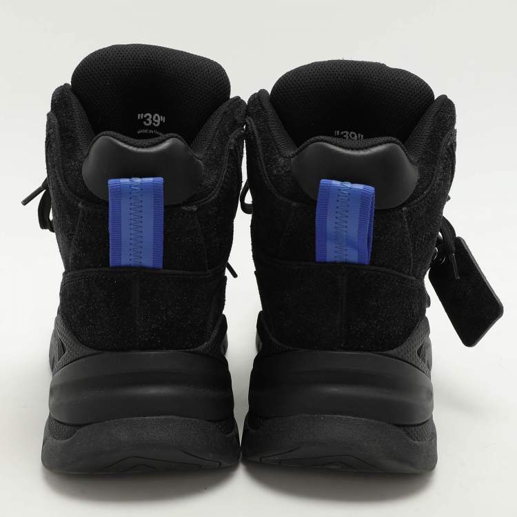 Pre Owned Off-White Black Nylon and Suede Hiker Boots Size 39
