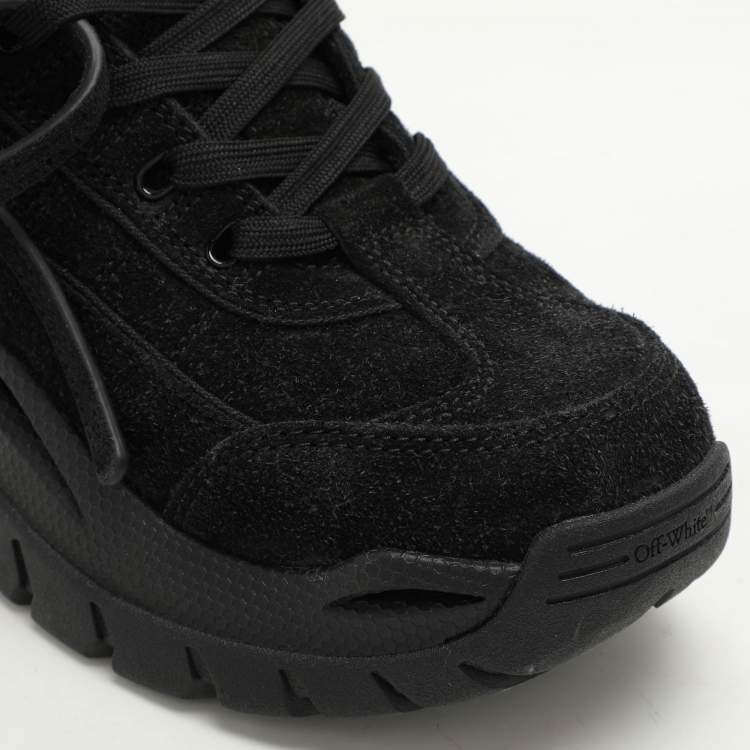 Pre Owned Off-White Black Nylon and Suede Hiker Boots Size 39
