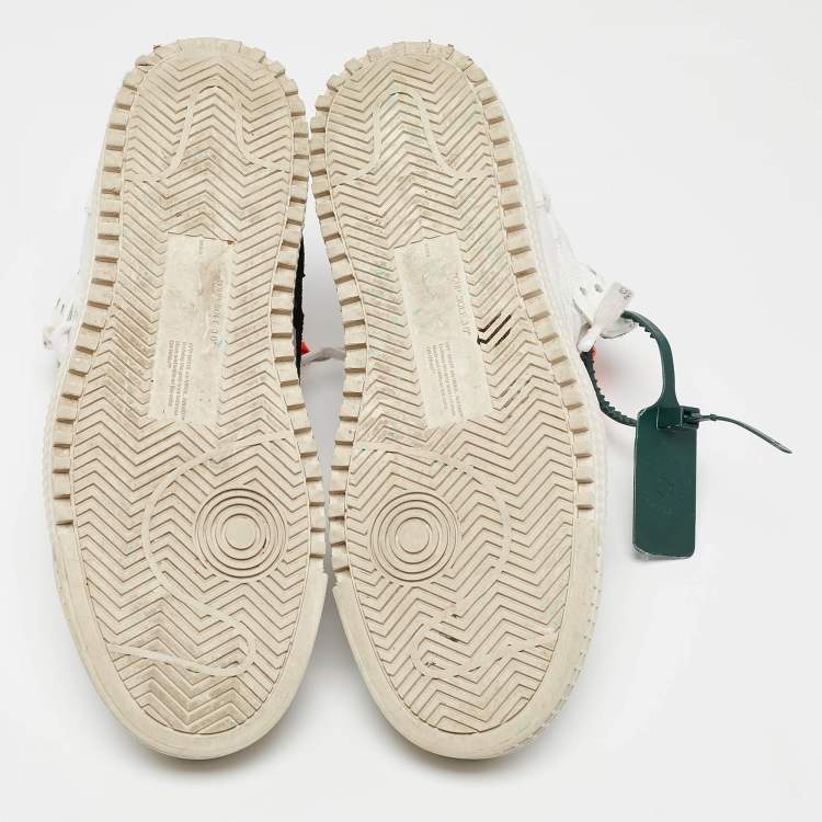 Pre Owned Off-White White Leather and Canvas 3.0 Off Court Sneakers Size 39