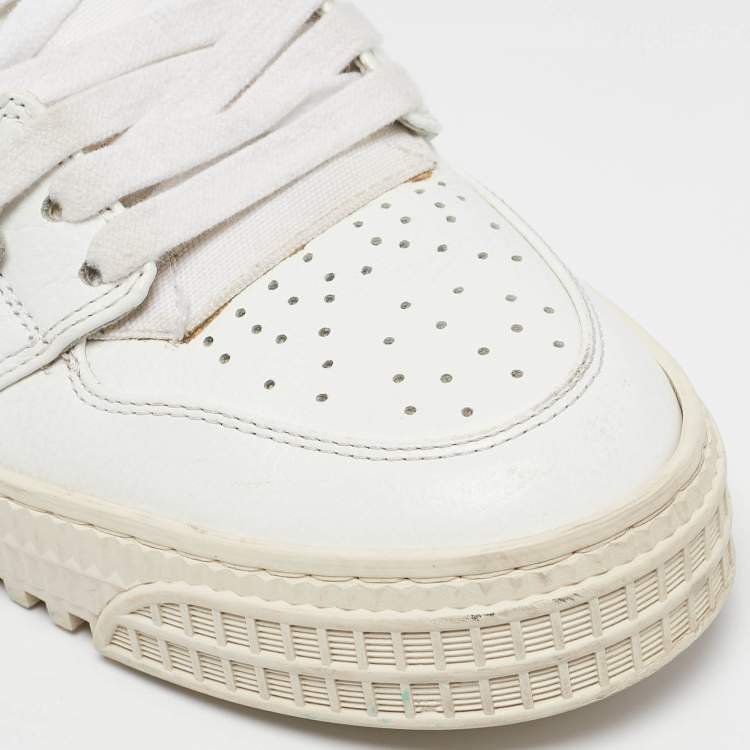 Pre Owned Off-White White Leather and Canvas 3.0 Off Court Sneakers Size 39