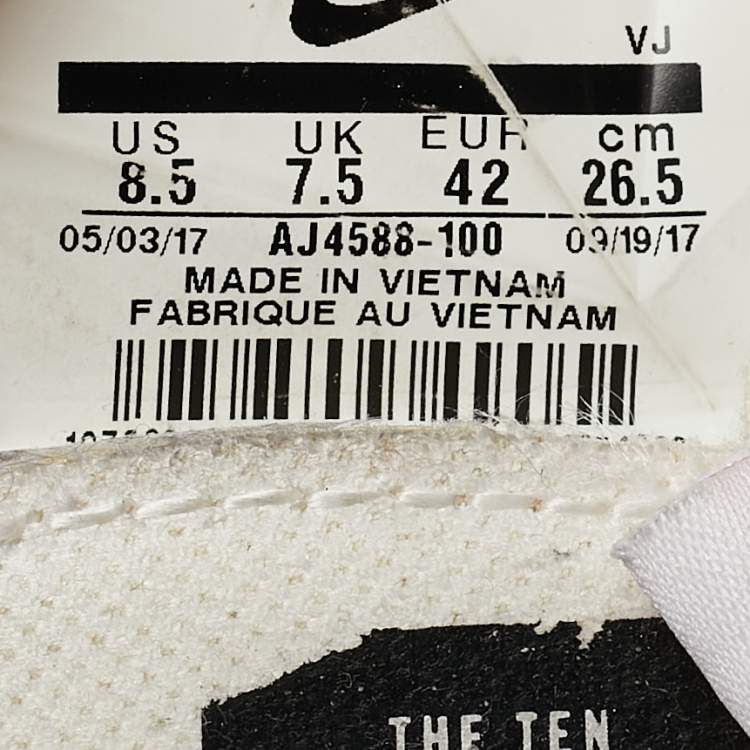 Pre Owned Off-White x Nike White Mesh Zoom Fly Sneakers Size 42