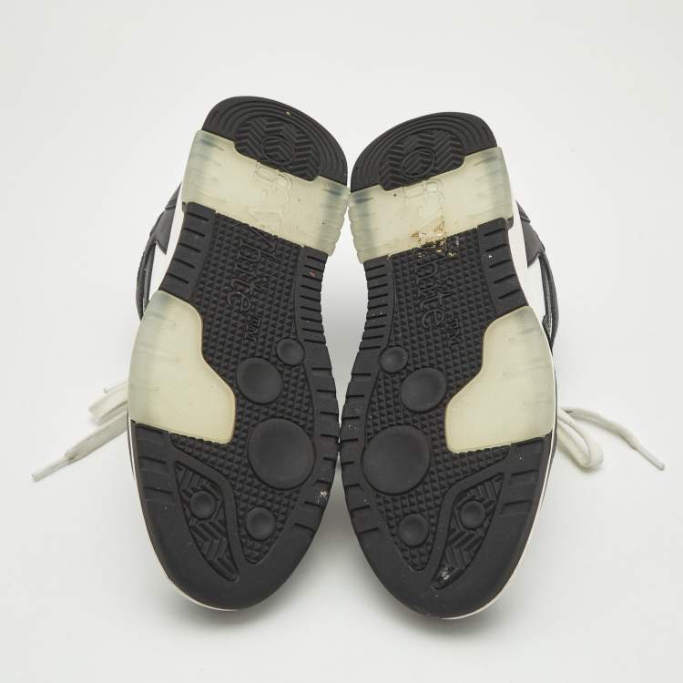 Pre Owned Off-White Black/White Leather Out of Office Low Top Sneakers Size 39