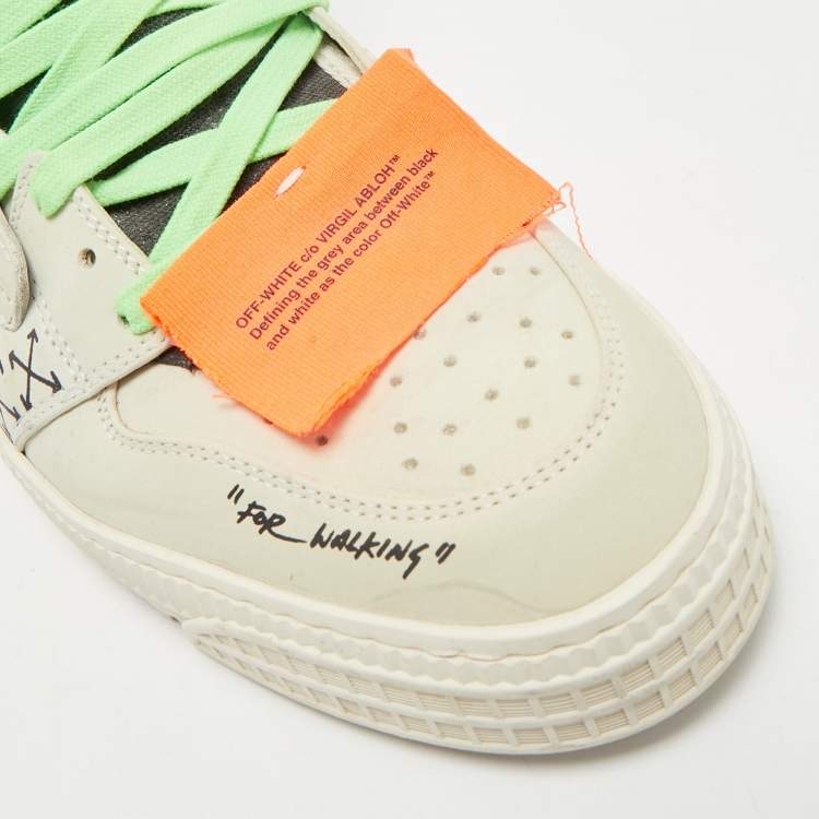 Pre Owned Off-White Cream Nubuck Leather Off-Court 3.0 High Top Sneakers Size 45
