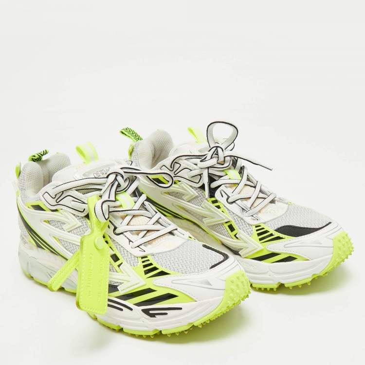 Pre Owned Off-White Multicolor Fabric and Leather Be Right Back Lace Up Sneakers Size 40