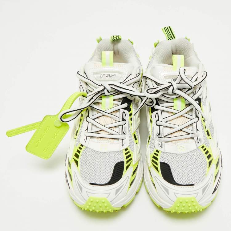 Pre Owned Off-White Multicolor Fabric and Leather Be Right Back Lace Up Sneakers Size 40