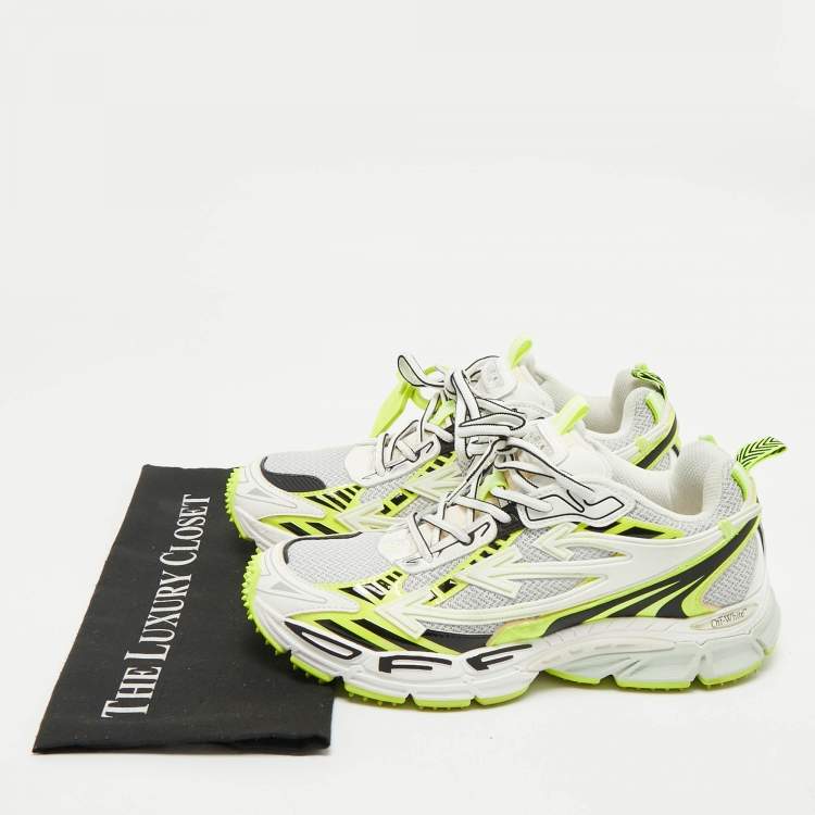 Pre Owned Off-White Multicolor Fabric and Leather Be Right Back Lace Up Sneakers Size 40