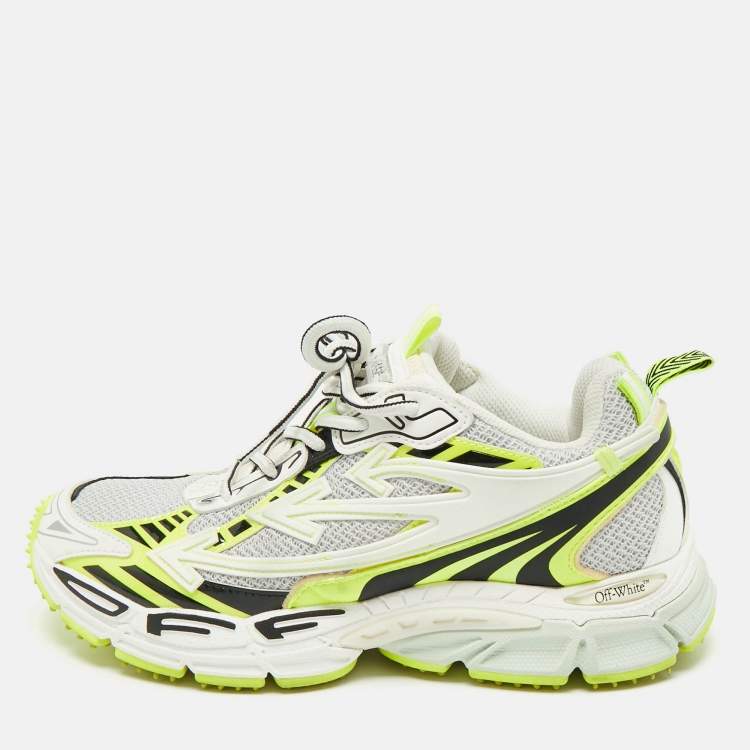 Pre Owned Off-White Multicolor Fabric and Leather Be Right Back Lace Up Sneakers Size 40