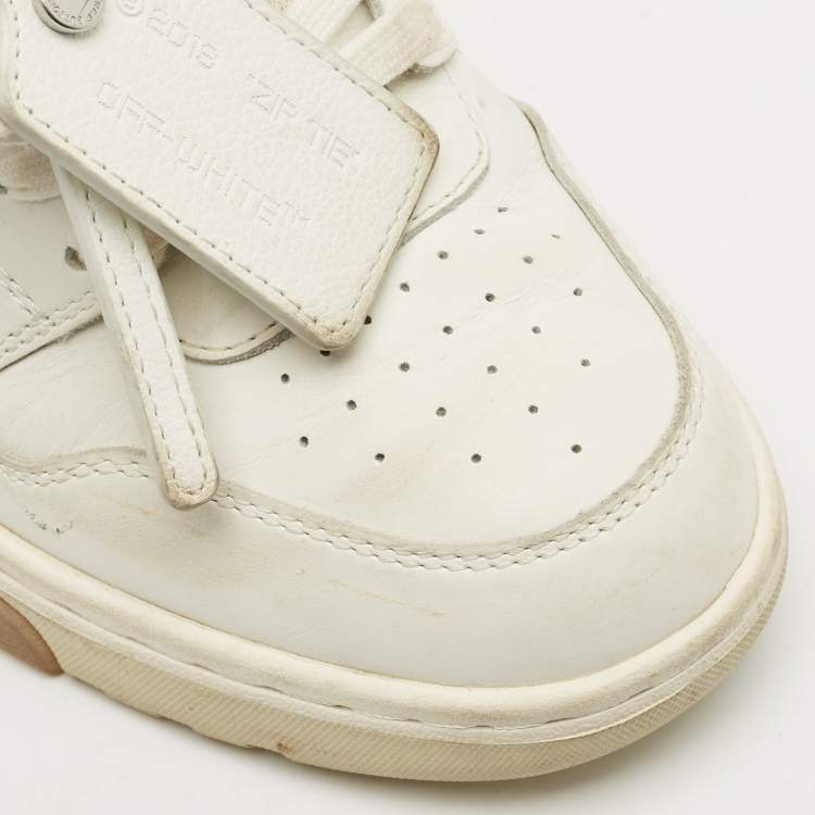 Pre Owned Off-White White Leather Out of Office Low Top Sneakers Size 40