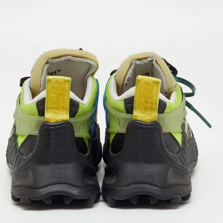 Pre Owned Off-White Multicolor Mesh and Leather Odsy 1000 Sneakers Size 41